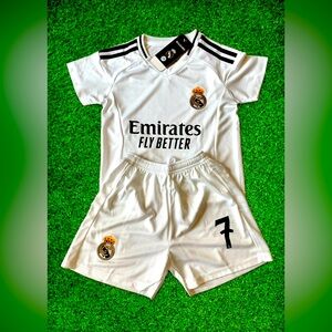 Cristiano Ronaldo Kids Toddler Youth Sizes Real Madrid 7 Soccer Jersey New W/Tag